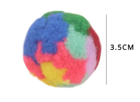 Plush Fuzzy Balls Multi Colour 3.5cm