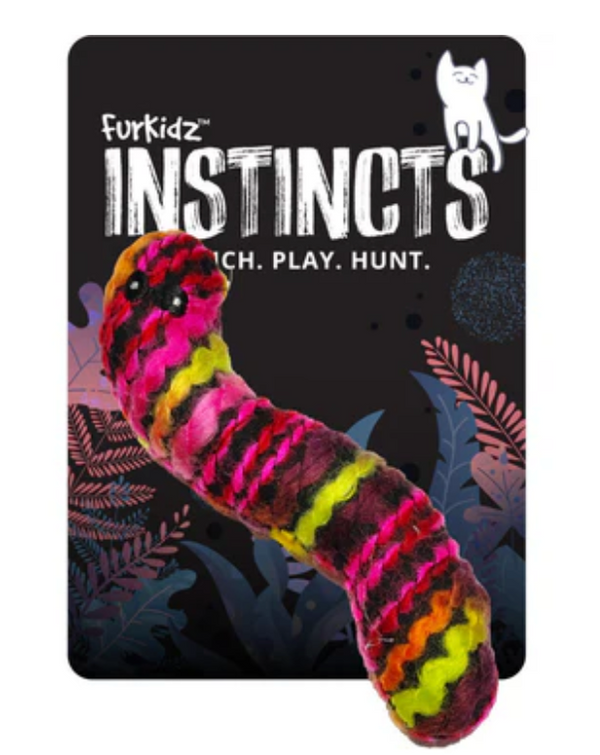 Furkidz Woolly Worm pink 13cm