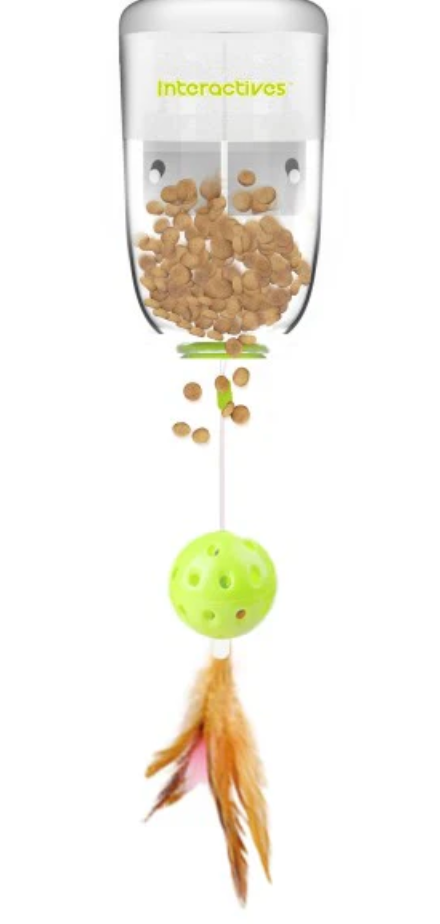 AFP Table Treat Dispenser With Feather& Ball Pull Cord