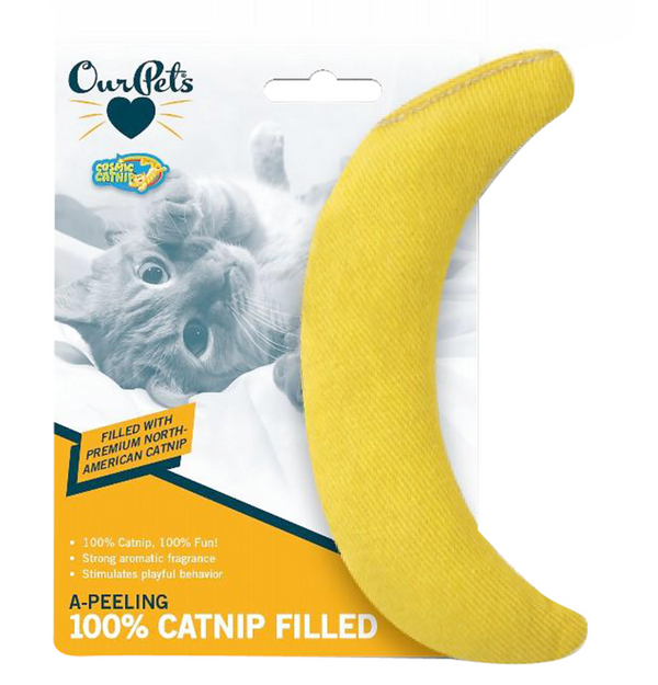 OurPets CATNIP FILLED BANANA 16.5cm