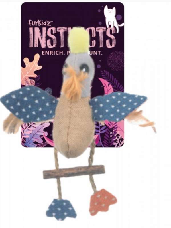 Furkidz Burlap Cat Toy - Bird