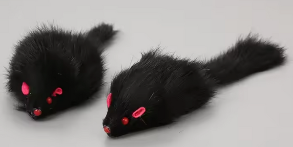 MIce Real Fur with Rattle 6cm