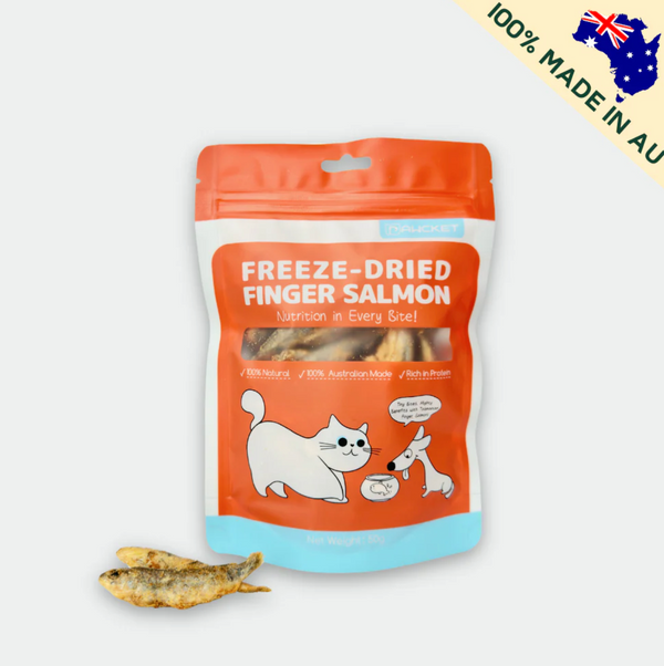 Pawcket Freeze-Dried Raw Finger Salmon Cat Treat 50gm