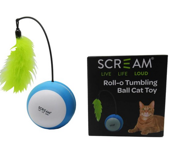 Scream ROLL-O Tumbling Ball Cat Toy i