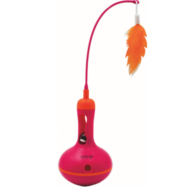 Scream Vase Tumbler Treat Toy Dispenser For Cats