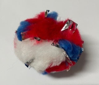 Cancor Crinkle Ball Red Blue & White 6.3cm