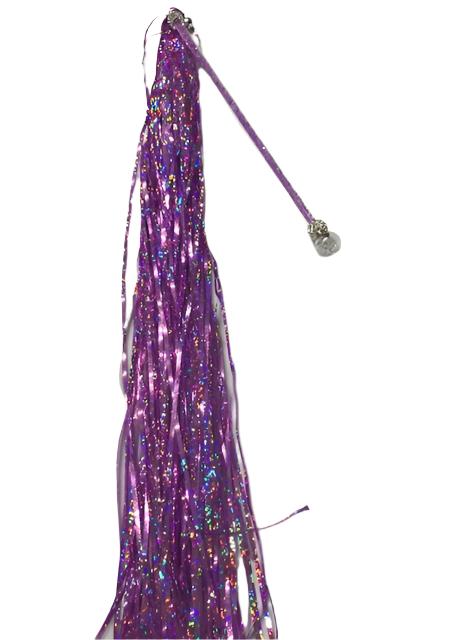 Mylar Wand With Bell and Short Sparkle Pole