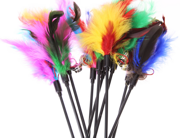 Feather Wand with Bell 40cm