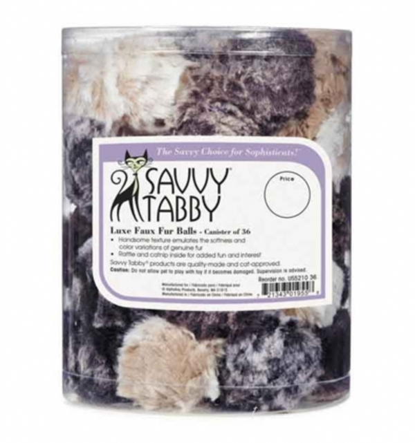 Savvy Tabby Luxe Faux Fur Balls