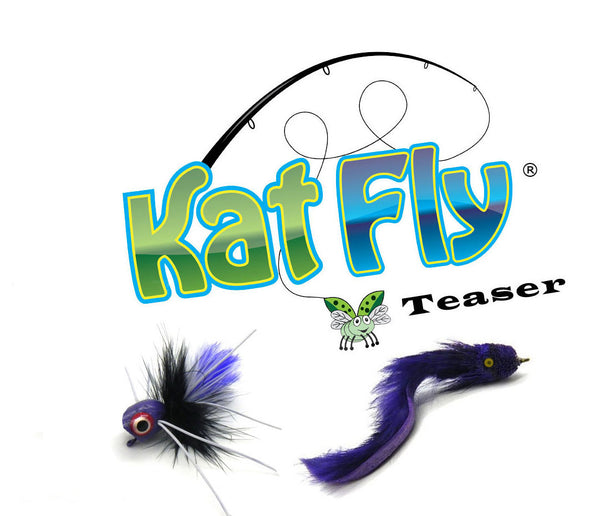 KatFly®"Bugsy" Bug Fly and Eel purple Wand attachment