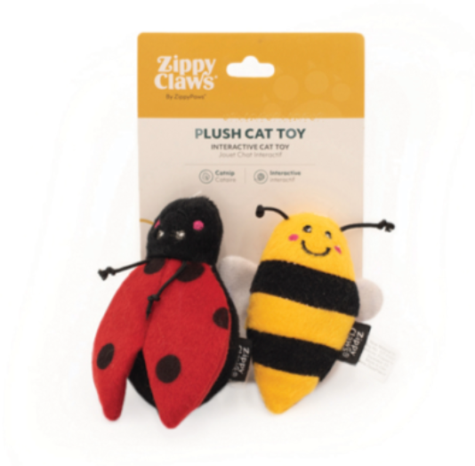 ZippyClaws Ladybug and Bee 2pk