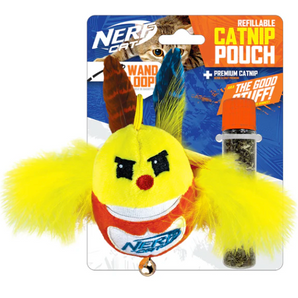 Nerf Cat Plush Bird w/Catnip Pouch/Bell 9cm