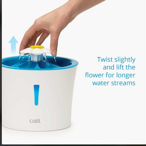 Catit 2.0 Senses Flower Water Fountain With LED Light Indicator