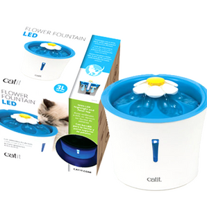 Catit 2.0 Senses Flower Water Fountain With LED Light Indicator