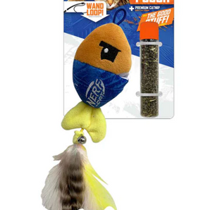 Nerf Cat Toy - Ultraplush Fish with Catnip Pouch and Bell 13cm