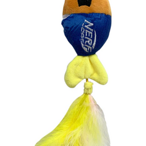 Nerf Cat Toy - Ultraplush Fish with Catnip Pouch and Bell 13cm