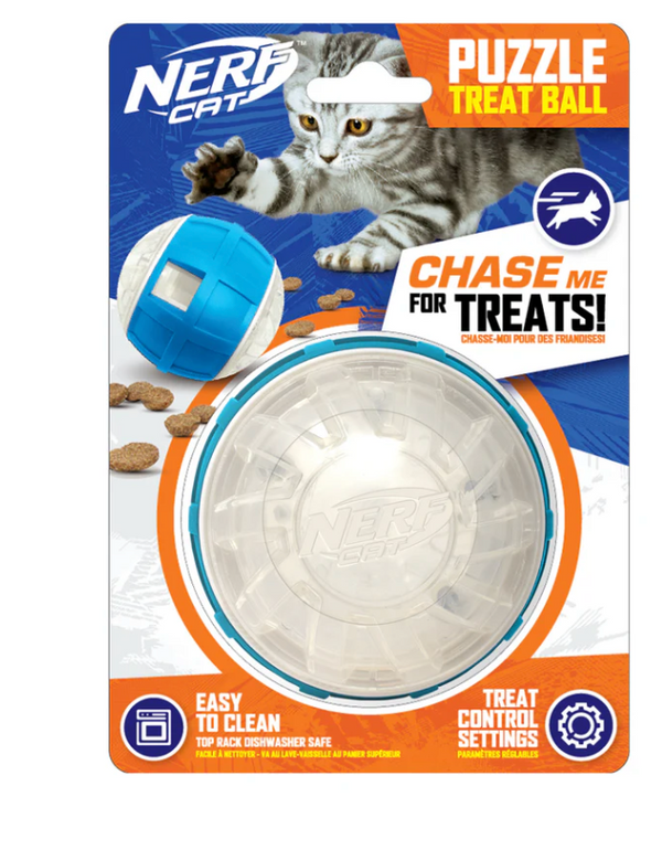 Nerf Cat Toy - Slow Feeder Treat Ball 9cm