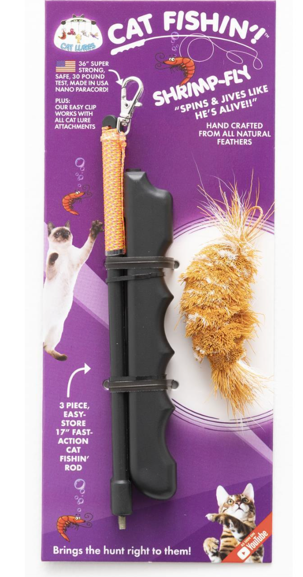 Cat Lures Cat Fishin' Rod Teaser Cat Toy - Da Shrimp