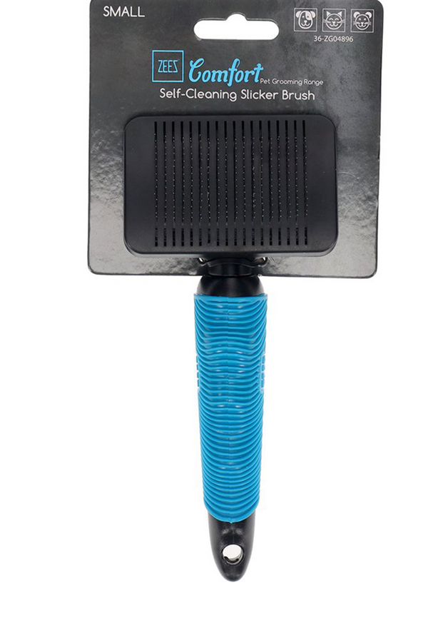 Zeez Comfort Self Cleaning Slicker Brush Small