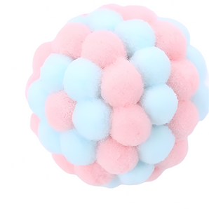 Plush Multi Coloured Ball with Rattle