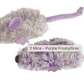 Kong Mice Frosty Grey Refillable Catnip