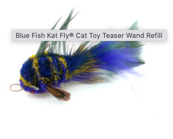 Kat Fly® Cat Toy Teaser Wand Blue Fish
