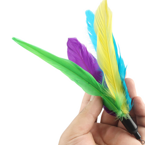 Da Bird Super Wand Attachment Feathers Blue Purple Green & Yellow 5 pack