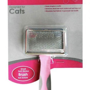 Euro Groom Slicker Brush Flat Soft Pin Small